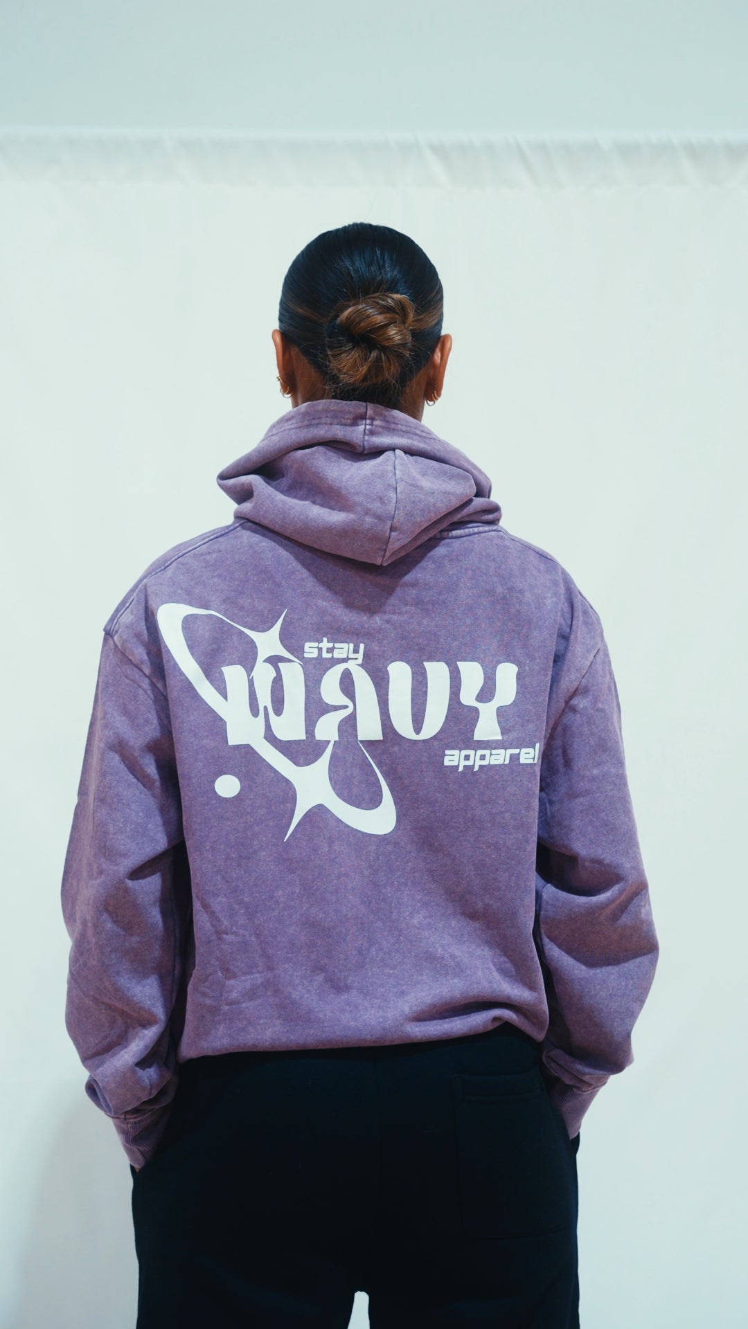 Purple Washed Hoodie - WAVE ONE