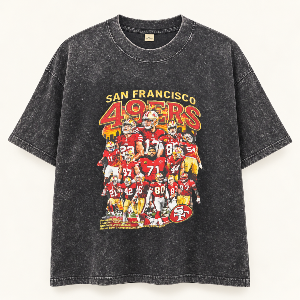 Washed Graphic Tee - 49ers