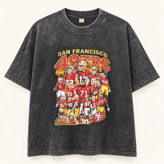 Washed Graphic Tee - 49ers