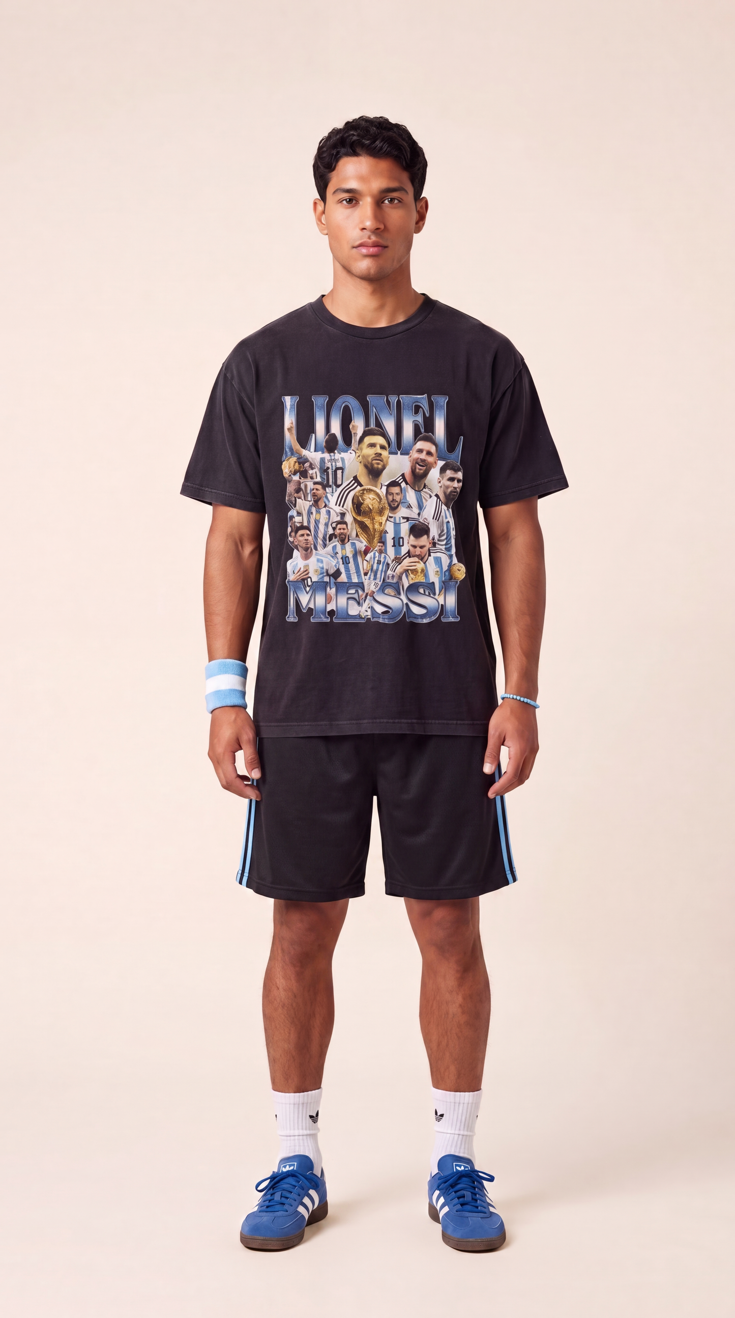 Washed Graphic Tee - Messi