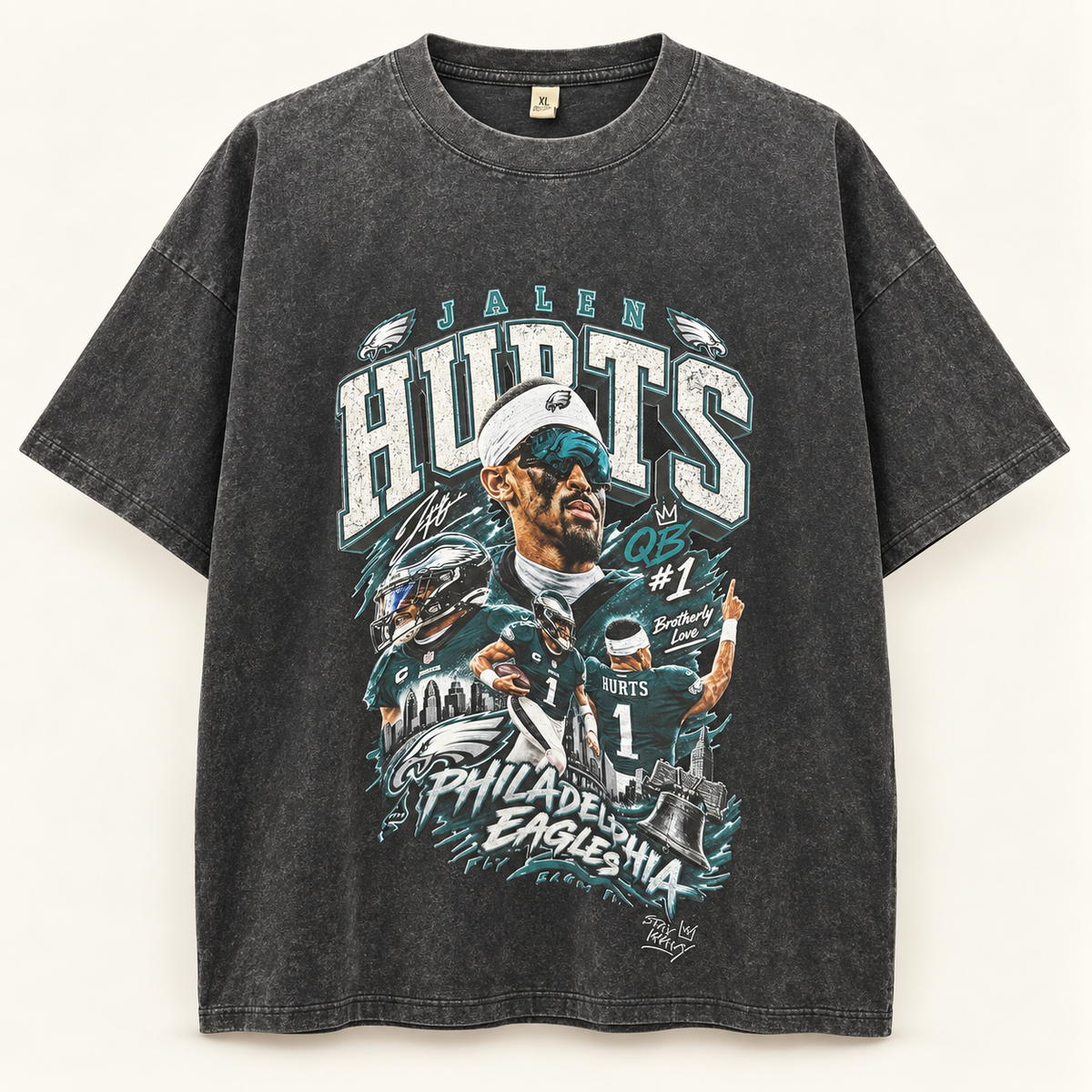 Washed Graphic Tee - Jalen Hurts