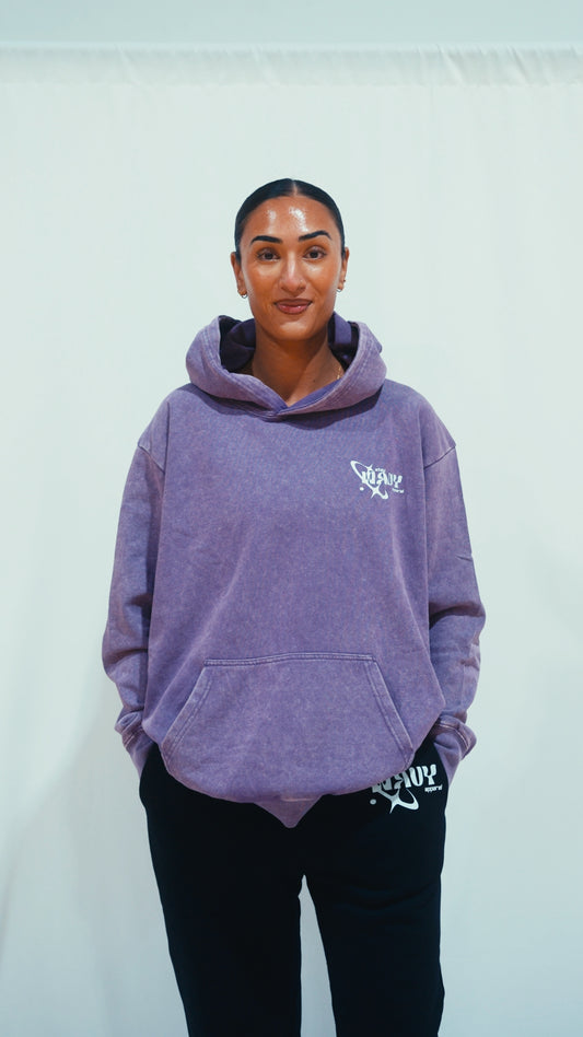 Purple Washed Hoodie - WAVE ONE